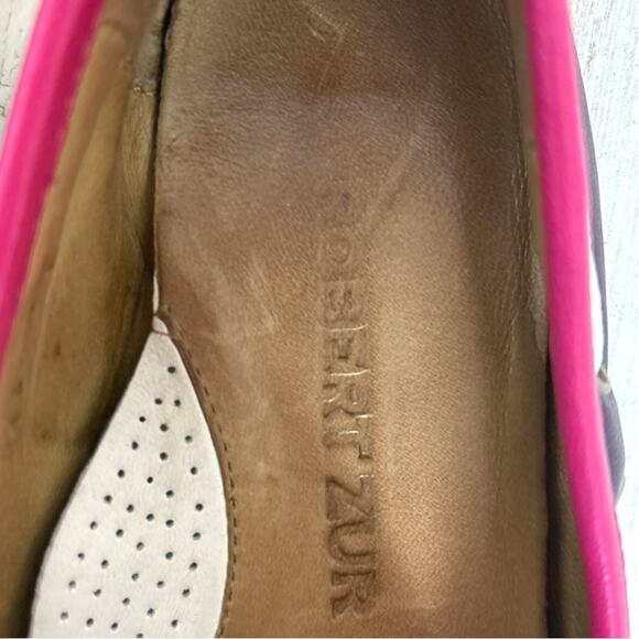 Robert Zur Women’s 7 Pink Purple Lambskin Driving Loafers Moccasins Designer - Picture 3 of 8